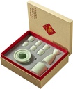 Traditional Candle Heated Sake Set - Elegant 9-Piece Office Tea Ware, for Sushi Restaurant