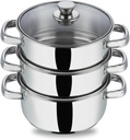 Vinod Cookware 3 Tier Steamer Silver 18 Cm