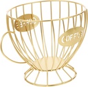 Coffee Pod Storage Basket Iron Capsules Holder Coffee Cup Holder Organizer Home Office Decor