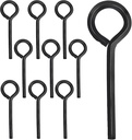 Sliverdew 5/32 Inch Allen Wrench Keychain Standard Hex Dogging Key with Full Loop, 10 Pack Black Allen Wrench Door Key Set for Push Bar Panic Exit Devices