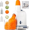 Electric Cheese Grater, Aobosi Salad Shooter Grater Maker w/Large Chute for Whole Carrot,Vegetable,Potato, 3 Blades & Quiet Motor, Food Container,Built-in Storage
