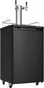 EdgeStar KC2000TWIN Full Size Dual Tap Kegerator & Draft Beer Dispenser - Black