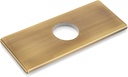 gotonovo 6 inch Rectangle Deck Mount Faucet Plate,Faucet Hole Cover Escutcheon Plate for Kitchen or Bathroom Sink 1 Hole or 3 Hole 4 Inch Centerset Antique Brass