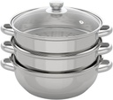 3 Tiers Steamer Pot for Cooking 11 Inch Stainless Steel Steamer Basket Multipurpose Steam Pot Vegetable Dumpling Food Steamers for Gas Electric Stove
