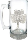 Lyoncraft LSCL01 26 oz Celtic Clover Engraved Stein Glass