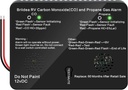 RV Carbon Monoxide & Propane Gas Alarm, Briidea Dual LP/CO Detector with Separate LED Indicator Light, 100dB Loud Alarm, 12 VDC, Black