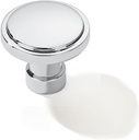 2 Pack Polished Chrome Cabinet Pulls Knobs 1-1/4 Inch Vintage Brass Cabinet Hardware Kitchen Cabinet Handles for Bathroom Drawer Pulls Dresser Pulls.