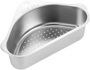 1set Stainless Steel Triangular Drain Basket Kitchen Storage Rack for Efficient Water Drainage for Fruits and Vegetables