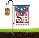 Ottsuls Garden Flag Stand, Heavy Duty Flag Pole Holder with Shepherd Hook for Yard Decoration, 60 INCH Sturdy Yard Flag Post Stake Outdoor Garden Flag Holder for 28''x40'' Flags (Without Flag)