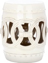 SAFAVIEH ACS4500E Double Coin Ceramic Decorative Garden Stool, 0, Cream