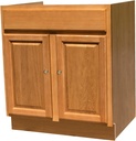 Economy 30" Golden Oak Raised Panel Kitchen Sink Base