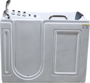 53" Acrylic Walk-in tub Freestanding Soaking SPA Chromatherapy Jetted Bathtub, Whirlpool Massage Jets, HydroMassage Tub for Relaxation, Left Side Door with 10 Pcs Water Jets