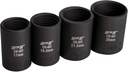 Performance Tool M990 Heavy Duty Impact Socket Set for Lug Nut Removal - Fits 17mm to 26mm, CrMo Steel, Oil Resistant Finish, 1/2-Inch Drive