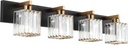 Aipsun Bathroom Vanity Light Fixtures Crystal Vanity Light for Bathroom 4 Light Modern Vanity Lighting (Exclude Bulb)