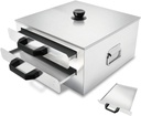 2-Layer Rice Noodle Roll Food Steamer, 304 Stainless Steel Top Open Steamed Vermicelli Roll Steamer with 3 Trays for Home Kitchen Restaurant
