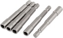 uxcell 1/4-inch Shank 5.5mm Hex Socket Nut Setter Driver Bit Adapter Gray 5pcs Non-magnetic
