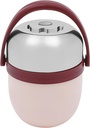 Soup Thermos, Lunch Container Bento Box, Stainless Vacuum-Insulated Food Jar, Thermos for Hot Food, Food Jar Thermos, Stackable Hot & Cold Food Thermos, for School, Office, Travel, Work (Pink)