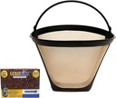 GoldTone Brand Reusable No.4 Cone Filter replaces No.4 Cone Coffee Filter and Black & Decker Permanent Coffee Filter for Black & Decker Coffee Machines and Brewers