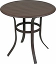 Patio Master Garden Elements Aluminum Slat Top Bistro Table – Round Espresso Outdoor Side Table, Rust-Resistant Powder-Coated Finish, Lightweight, 30”