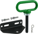 Heavy Duty Zero Turn Mower Trailer Hitch with Bolts 1/8"(3mm) and Strong Magnetic Hitch Pin 1/2'' HoleTrailer Hitch Mount Black (Pack of 1)