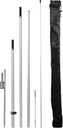LookOurWay Feather Flag Pole Kit - 13 Feet Tall Swooper Flag Pole Kit with Rotating Ground Spike - Banner Flag Pole for 12ft Arc Shaped Outdoor Advertising Flags