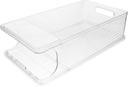 Stackable Beverage Can Holder Organizer for Fridge Easy Access Drink Storage Container Transparent Design for Drinks and Beer for Home Rvs and