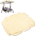 Hapivida Swing Chair Canopy Replacement, 56 x 47 x 7 in 210D Oxford Fabric Outdoor Waterproof Patio Swing Canopy Replacement for Porch Patio Garden Seat Beige