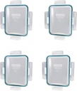 Snapware 6 Cup Total Solutions Clear Lid W/Juniper Green Gasket (4-Pack) - Made in USA