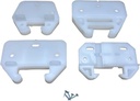 Drawer Guides/Back Plates Plastic (Choose Your Size) New/Replacement Kitchen/Dresser/Furniture Drawer Guides/Track Guide/Includes All Hardware/ 4 per Pack by E.H.C. (Adjustable 1" to 1-1/2" x 5/16")