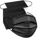 Máscaras de rosto descartáveis ZTANPS 100 PCS, Máscaras descartáveis pretas, Máscaras de rosto de proteção de 3 camadas