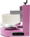 200W Electric Cake Cream Spreading Machine, Cream Smooth Coating Decoration Machine for 4-12in Cake, Automatic Cake Decorating Machine for Cake Dessert Shop Households, Pink