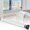 WooFog（Short）Window Security Bar Adjustable, Window Bars Security Inside, Window Lock Bar for Horizontal Sliding Windows, Window Locks for Up and Down Windows, Extends Form 11" to 18" (White-1 Pcs)