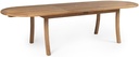 Ash & Ember Sage Grade A Teak Extended Oval Dining Table, 82.5"-115" Extended Length, Weather-Resistant Patio Dining Furniture, Seats 6 to 8 People Comfortably, for Indoor Outdoor Use
