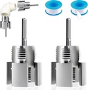 2Pcs Integrated Internal & External Pipe Threading Tool Dies for 3/4" Pipe Sizes,Dual-Function Electric Drill Compatible 2 in 1 Pvc Pipe Thread Cutting Tool for Home Repair (2Pcs*+3/4")