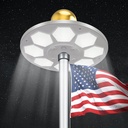 PPQ Solar Flagpole LED Light,New 160 LED Ultra Bright Flag Pole Light for 15-25 Ft Poles,Solar Powered Waterproof Lighting on Outdoor Pole Top,10-15 Hour Dusk to Dawn Auto On/Off