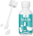 Tub and Tile Paint White Touch Up Paint for Bathtub Porcelain Repair for Scratches and Chips On Tubs,Tiles and Bathroom,Enamel,Acrylic,High-Gloss White Quick-Dry 1.5oz