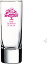 Personalized Color Printed Tall Shot Glass - Love Tree - Blue - 72 pack