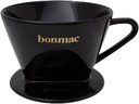 bonmac CD-2B Black #813004 Coffee Dripper with Major Spoon for 2-4 Cups