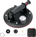 Floor Gap Fixer Tool - Black Heavy Duty Floor Gap Fixer Tool with Vacuum Suction Cup & Pressure Gauge Professional Laminate, Hardwood Floor Repair Kit for Textured, Uneven Surfaces