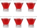 Martini Glasses Set of 6 - Crystal Cocktail Glasses, Stemless Martini Glass for Bar, Martini, Pisco Sour Brandy, Dessert Cups, Sake Cup, 8oz (Set of 6)
