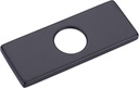 6 Inch Faucet Deck Plate, Matte Black Escutcheon Faucet Plate for Bathroom Sink 1 Hole or 3 Hole 4 Inch Centerset Basin Sink Hole Cover, Stainless Steel Faucet Hole Cover