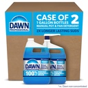 Dawn Professional Manual Pot and Pan Detergent, Dish Soap, Liquid Concentrate, 1 Gallon (Case of 2) with 1 Pump