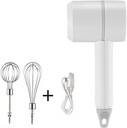 Egg Beater Wireless Portable Electric Food Mixer Hand Blender 3 Speeds High Power Dough Blender Egg Beater Baking Hand Mixer Kitchen Tools Whisk (Color : White) (Gold)