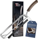 2025 Upgrade Bread Knife for Homemade Bread, World's 1st Real Bow-Design Sourdough Bread Slicer, Razor-Sharp Cutter for Crusty Sourdough & Baguette, 4 Thickness Scale Marks, Christmas gift