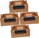 Cabilock Muffin Cake Boxes Cupcake Container with Window 6 Compartment Dessert Packaging Box for Bakery
