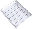 Soda Can Dispenser, Adjustable Width, Refrigerator Organizer, Made of Recycled Plastic, Easy Assembly for Supermarkets, with Adhesive for Shelf Use (31cm)