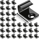 304 Stainless Steel Start Clips Black Deck Clips Universal Decking Clips with Decking Screws for Composite Deck Boards, Hidden Fasteners (80 Pack)