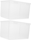 PRETYZOOM 2pcs Reusable Medium Food Storage Boxes Airtight Bread Keeper for Fridge Organization Transparent Fruit Fresh Keeping Containers Space-saving Kitchen Accessory