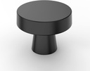Amerdeco 10 Pack Matte Black Cabinet Knobs 1-1/4 Inch(32mm) Single Hole Cabinet Handles Dresser Knobs Drawer Knobs and Pulls for Bathroom Cabinets K0010