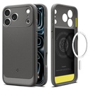 Caixa MagFit de armadura resistente Spigen para iPhone 17/18 Pro Max, Gray